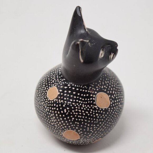 Kenyan Carved Stone Cat Kitten Folk Art Figurine African Paperweight Sculpture - Picture 5 of 10